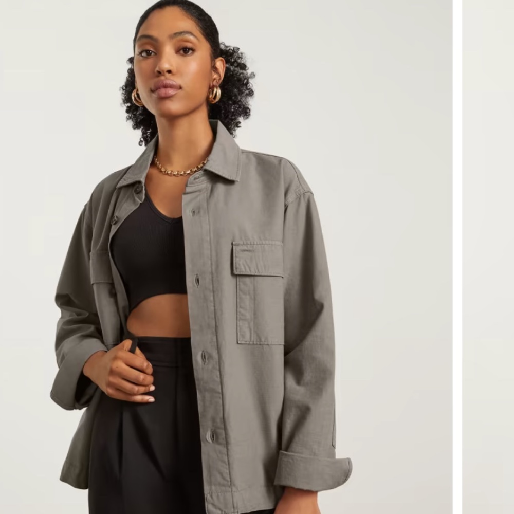 Everlane The Everyone Spring Shirt Jacket- Clay